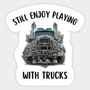 Truck Trucking Vintage Retro Established Agriculture Farmer Sticker